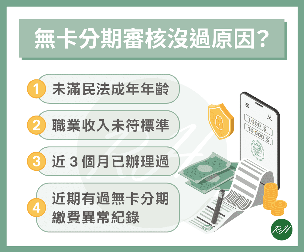 無卡分期審核沒過原因？《榮華行銷理財中心》