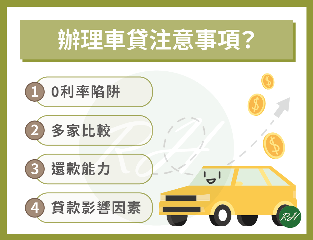 辦理車貸注意事項？《榮華行銷理財中心》