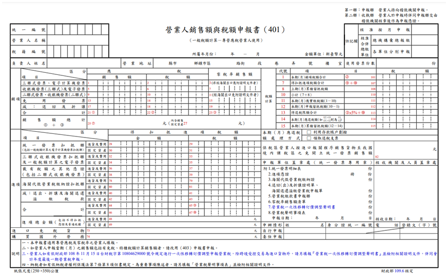 401報表專有名詞解析