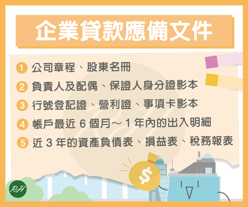 企業貸款應備文件《榮華行銷理財中心》