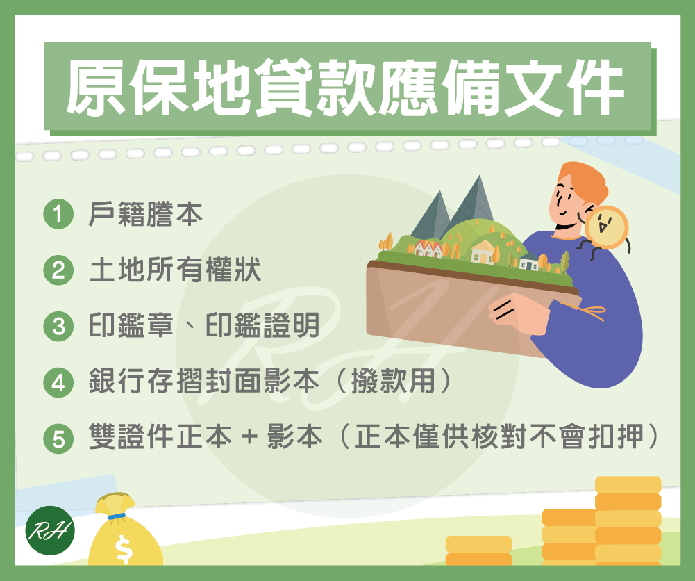 原保地貸款應備文件《榮華行銷理財中心》