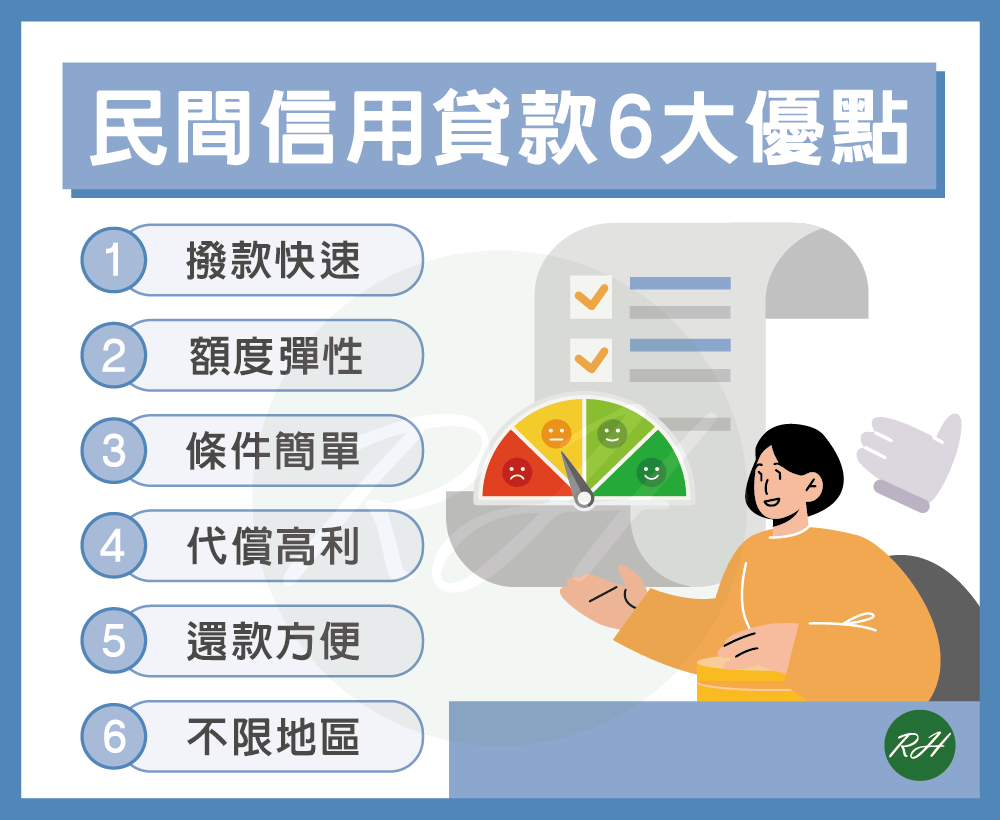 民間信用貸款6大優點《榮華行銷理財中心》