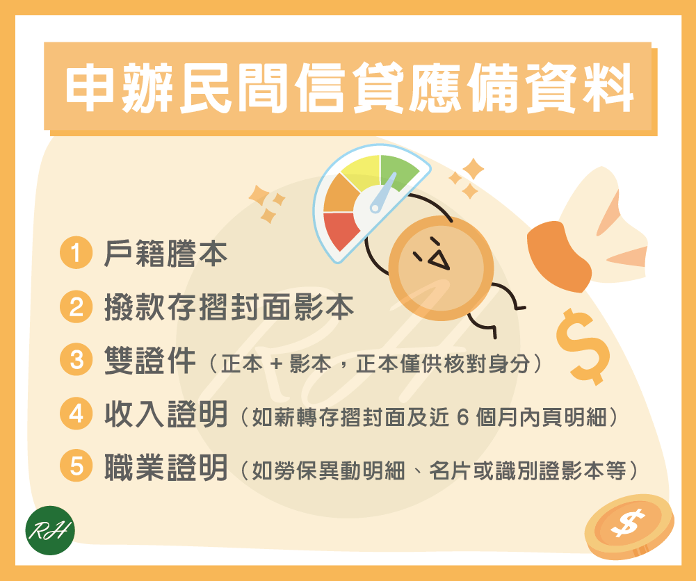 申辦民間信貸應備資料《榮華行銷理財中心》