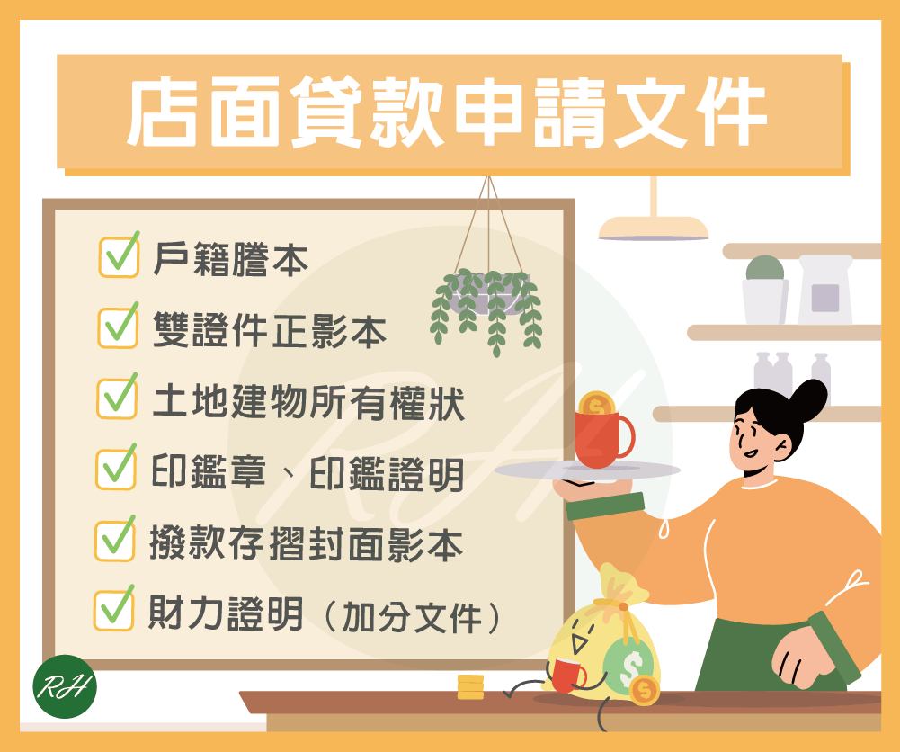 店面貸款申請文件《榮華行銷理財中心》