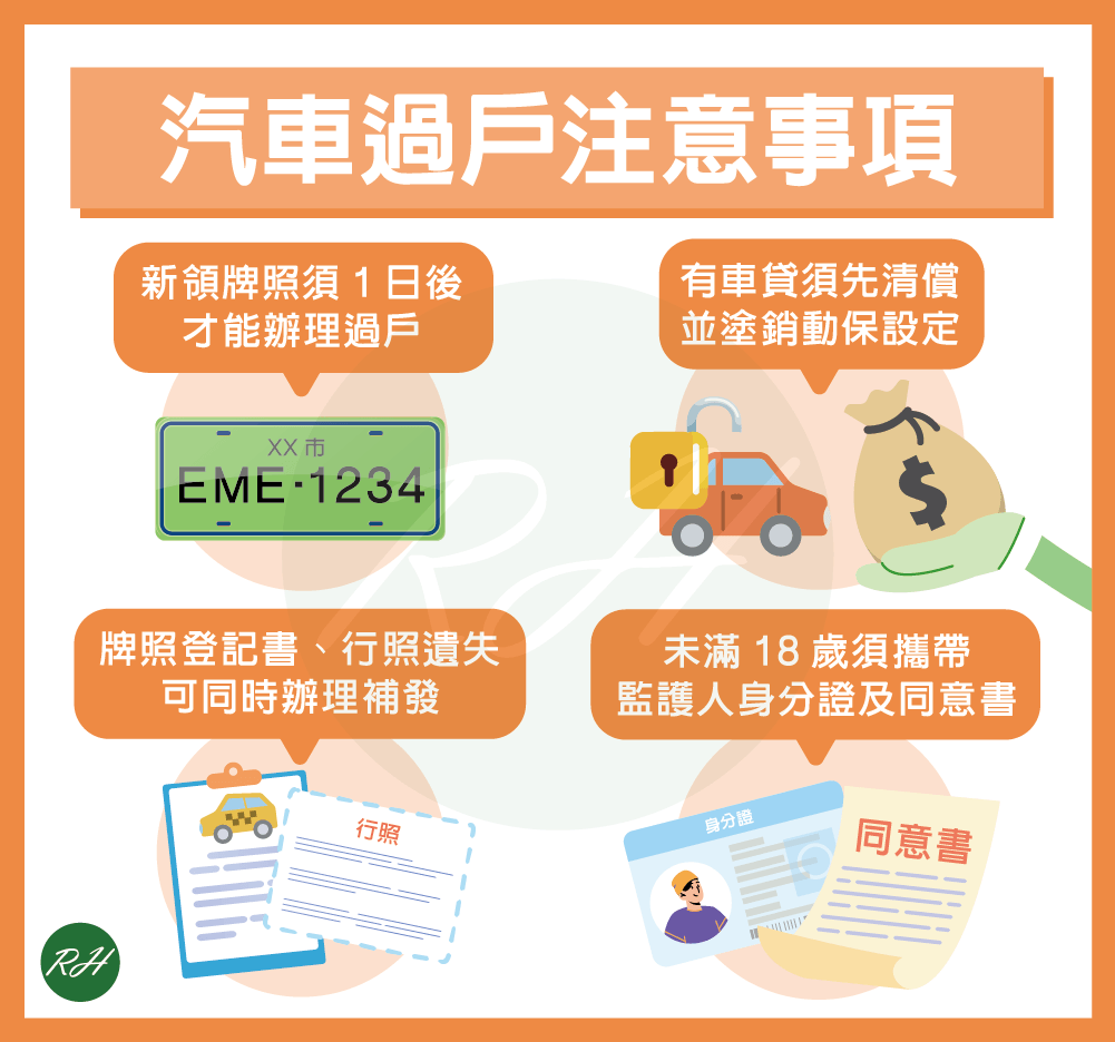 汽車過戶注意事項《榮華行銷理財中心》