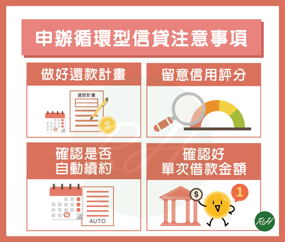申辦循環型信貸注意事項《榮華行銷理財中心》